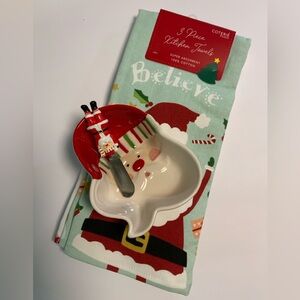 hostess gifts! Santa Kitchen Towel and dip/spreader set